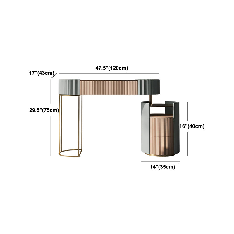 Hedendaagse houten make -up ijdelheid set glazen top ijdelheid kleedtafel