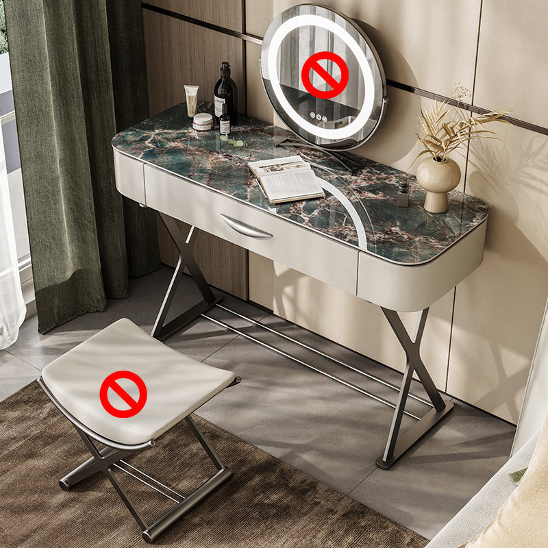 Leisteen bovenste ijdelheid make -uptafel set eigentijdse 1 ladekaptafel