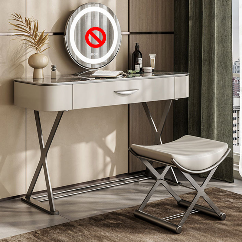 Leisteen bovenste ijdelheid make -uptafel set eigentijdse 1 ladekaptafel