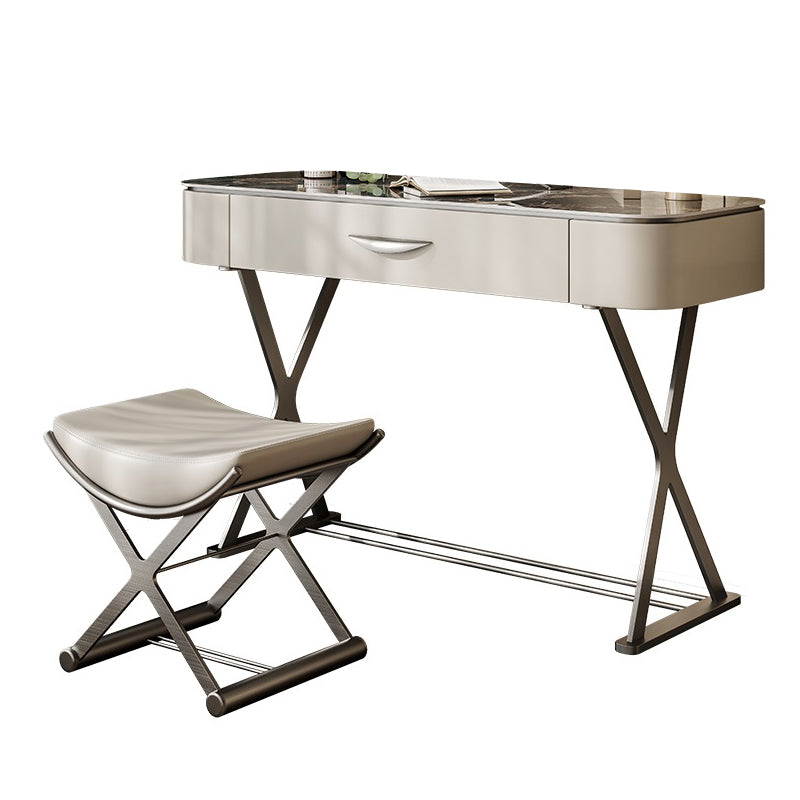 Leisteen bovenste ijdelheid make -uptafel set eigentijdse 1 ladekaptafel