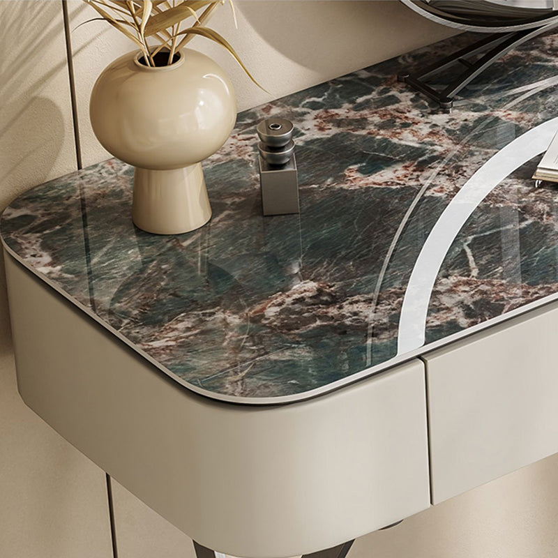 Leisteen bovenste ijdelheid make -uptafel set eigentijdse 1 ladekaptafel