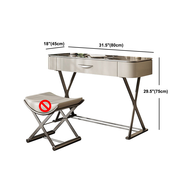 Leisteen bovenste ijdelheid make -uptafel set eigentijdse 1 ladekaptafel