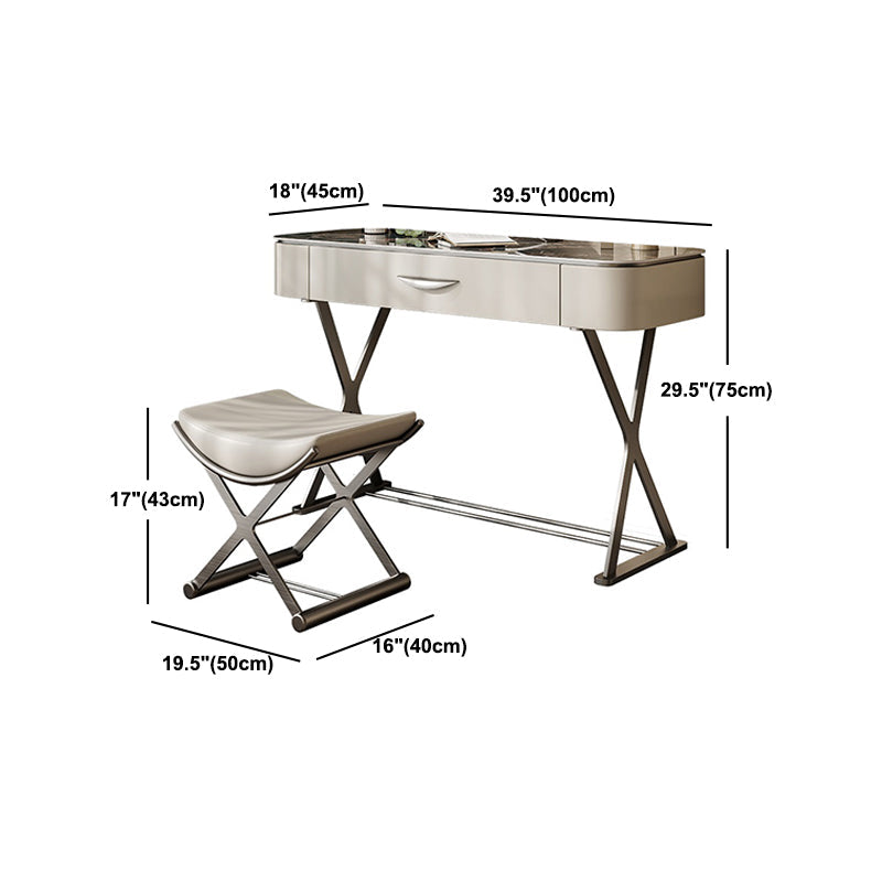 Table de maquillage de vanité en ardoise
