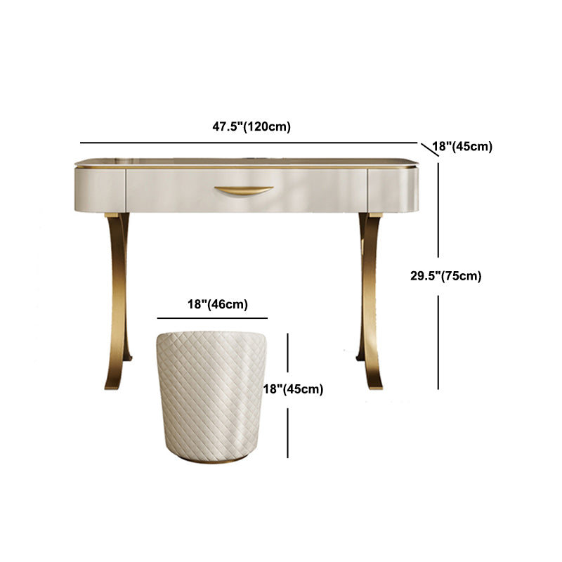 Leisteen bovenste ijdelheid make -uptafel set eigentijdse 1 ladekaptafel