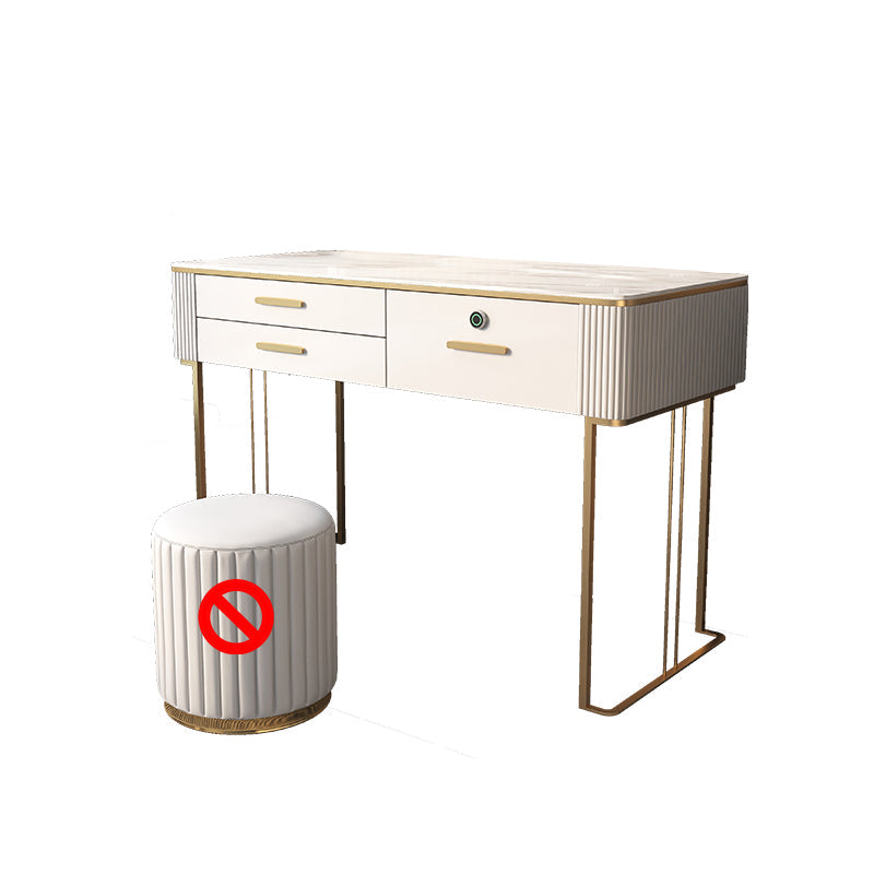 Glam Wood Make-Up Vanity Slate Top Vanity Dressing Table met lade