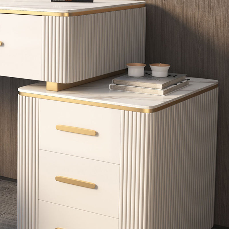 Glam Wood Make-Up Vanity Slate Top Vanity Dressing Table met lade