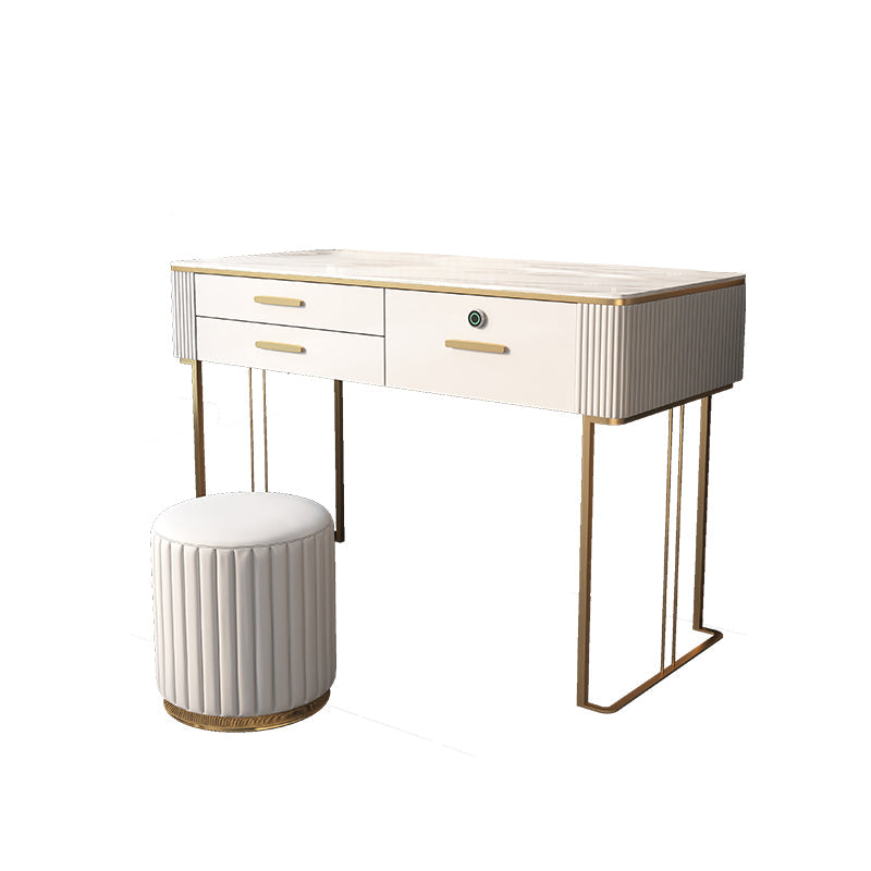 Glam Wood Make-up Vanity Slate Top Vanity Cashing with Duwink