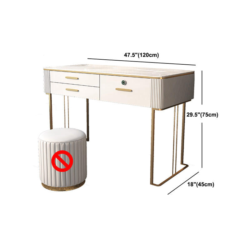 Glam Wood Make-up Vanity Slate Top Vanity Cashing with Duwink