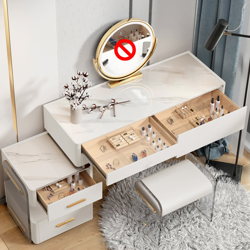 Hedendaagse make -up ijdelheid bureau leisteen top ijdelheid kleedtafel set