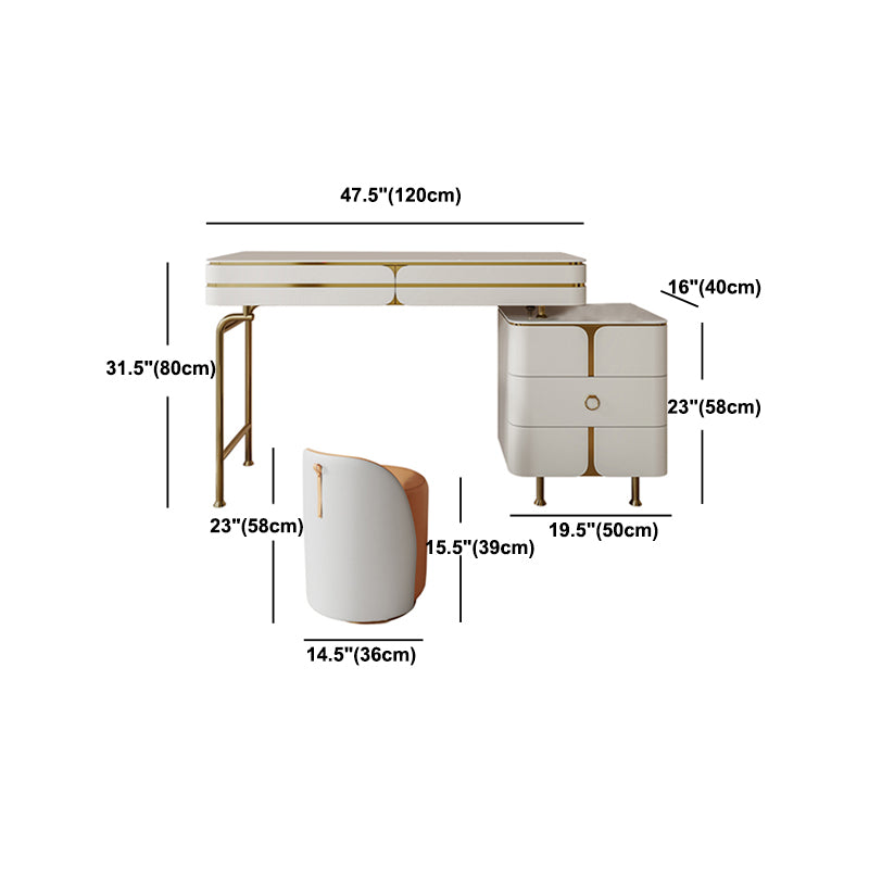 Ensemble de coiffeuse de vanité en bois