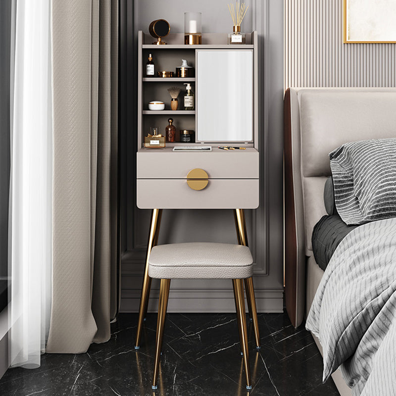 Hedendaagse houten make-up ijdelheid set 2-lading kleedtafel met spiegel