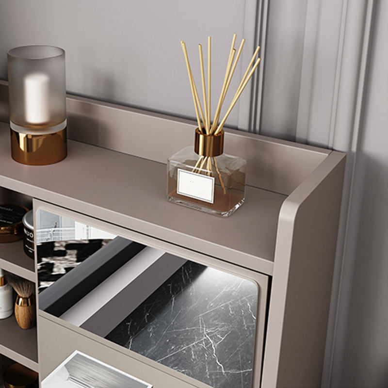 Hedendaagse houten make-up ijdelheid set 2-lading kleedtafel met spiegel