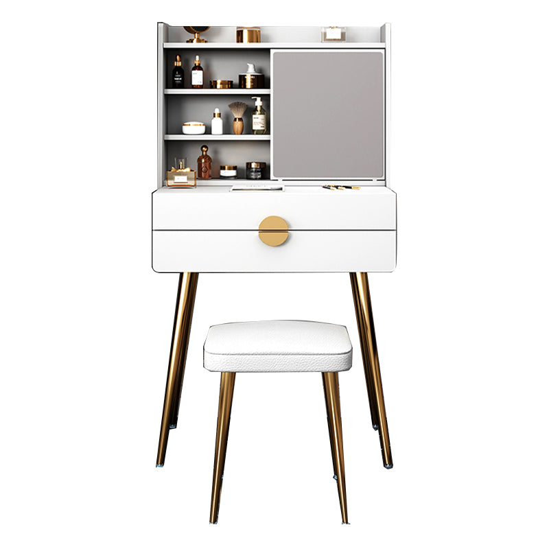 Hedendaagse houten make-up ijdelheid set 2-lading kleedtafel met spiegel