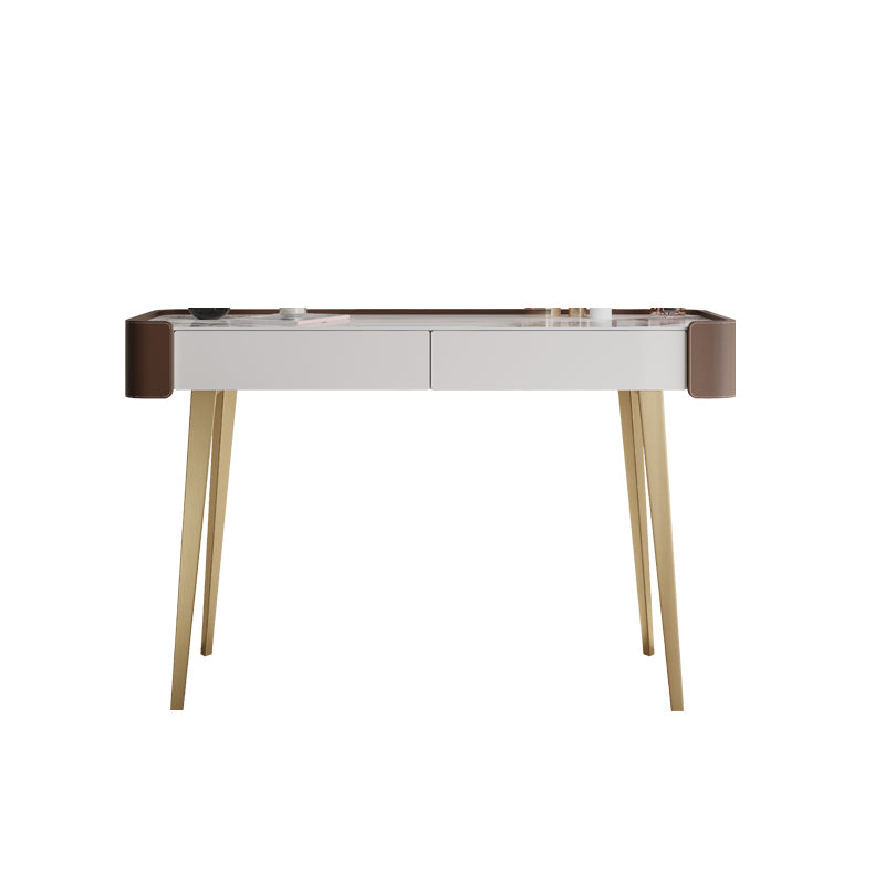 Tavolo da toeletta da toeletta da 2-cadder con trucco in pelle in pelle