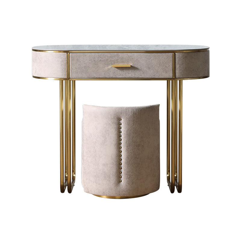 Holz- und Schiefer -Make -up -Eitelkeitstisch Tisch Glam Make -up Eitelkeitstisch