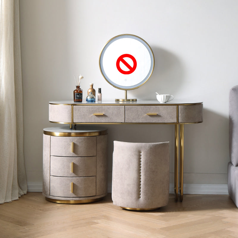 Houten en leisteen make -up ijdelheid bureau tafel glam make -up ijdelheid bureau