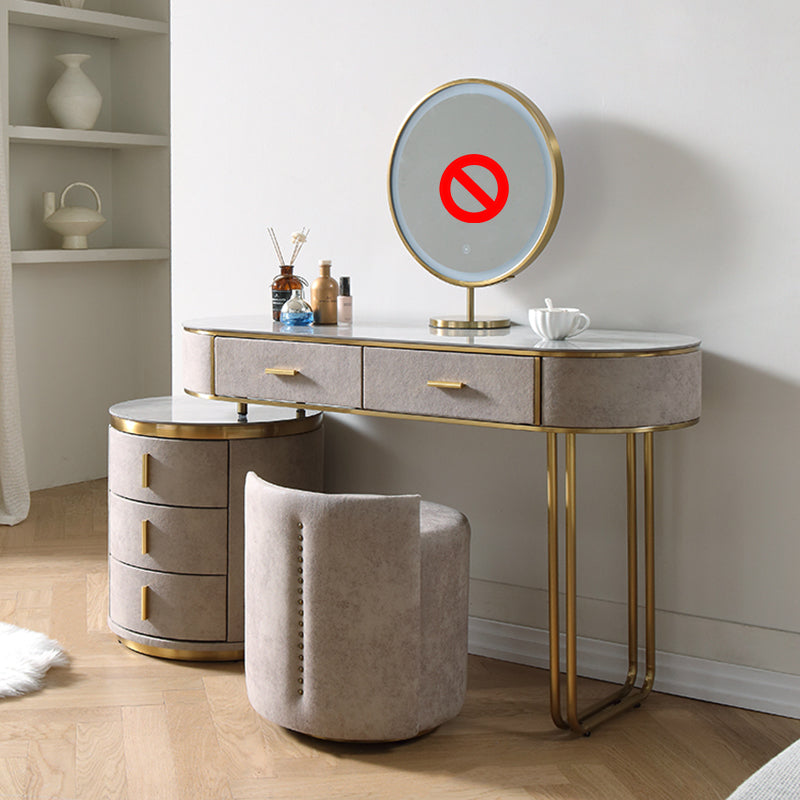 Houten en leisteen make -up ijdelheid bureau tafel glam make -up ijdelheid bureau