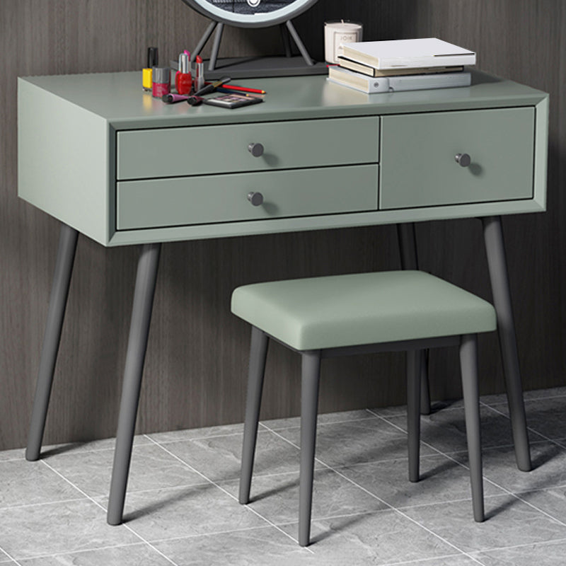 Hedendaagse houten ijdelheid make -uptafel set 3 ladekapida