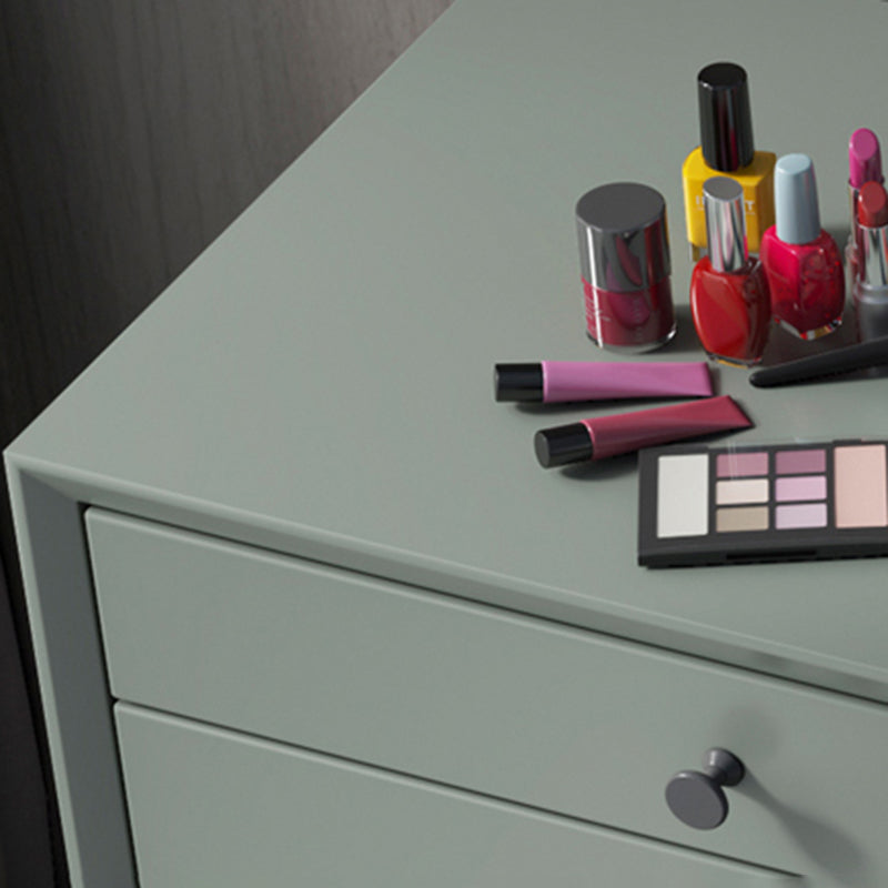 Hedendaagse houten ijdelheid make -uptafel set 3 ladekapida