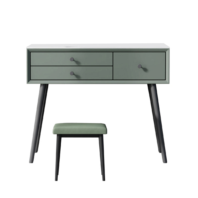 Tavolo da trucco con vanità in legno contemporaneo set da 3 cassetti