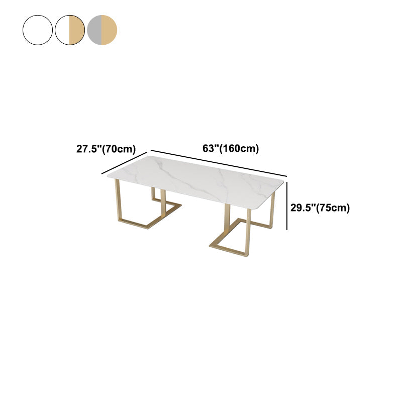 Rectangle Office Table Industrial Meeting Desk with Sled Base Clearhalo 'furn' 'furn_office_desk' 'Furniture' 'Office Desks' 'Office Furniture' 'office_desk' 5509665