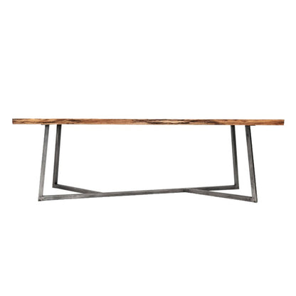 Rechteckisch des Industriekiefernholz -Office -Schreibtischs mit Metallbasis