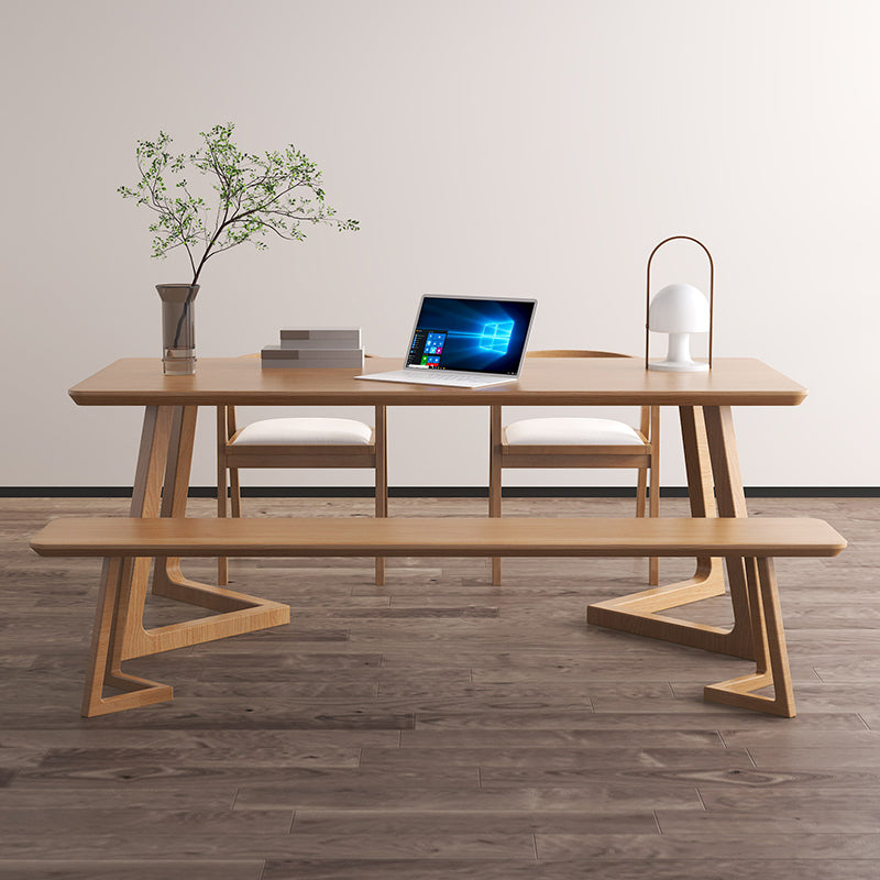Modern Style Writing Desk Wooden Rectangular Office Desk for Home Clearhalo 'furn' 'furn_office_desk' 'Furniture' 'Office Desks' 'Office Furniture' 'office_desk' 5509820