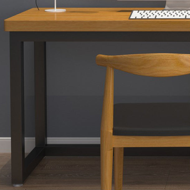 Solid Wood Home Writing Table Industrial L-Shape Fixed Working Table Clearhalo 'furn' 'furn_office_desk' 'Furniture' 'Office Desks' 'Office Furniture' 'office_desk' 5509837