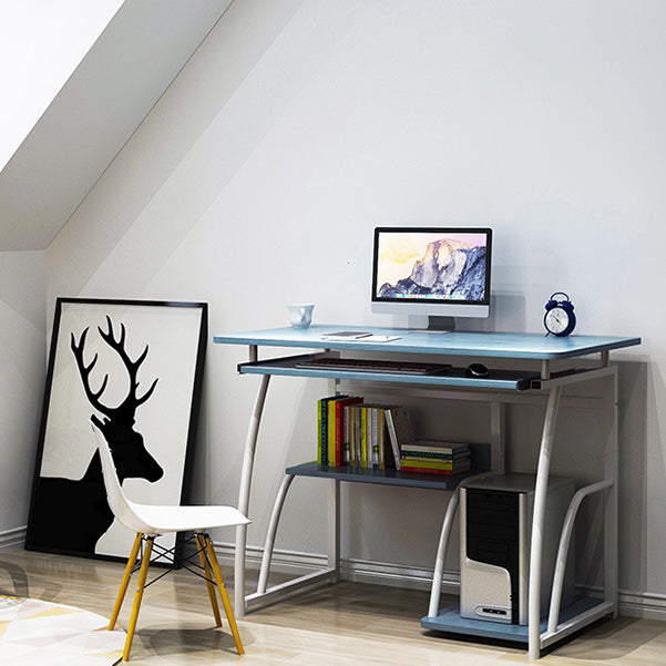 Contemporary Rectangular Computer Desk Manufactured Wood Desk,27.6"L x 15.7"W x 28"H Clearhalo 'furn' 'furn_office_desk' 'Furniture' 'Office Desks' 'Office Furniture' 'office_desk' 5509923