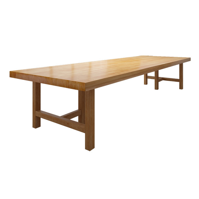 Solid Wood Meeting Table Simplicity Fixed Writing Table for Home Office Clearhalo 'furn' 'furn_office_desk' 'Furniture' 'Office Desks' 'Office Furniture' 'office_desk' 5509932