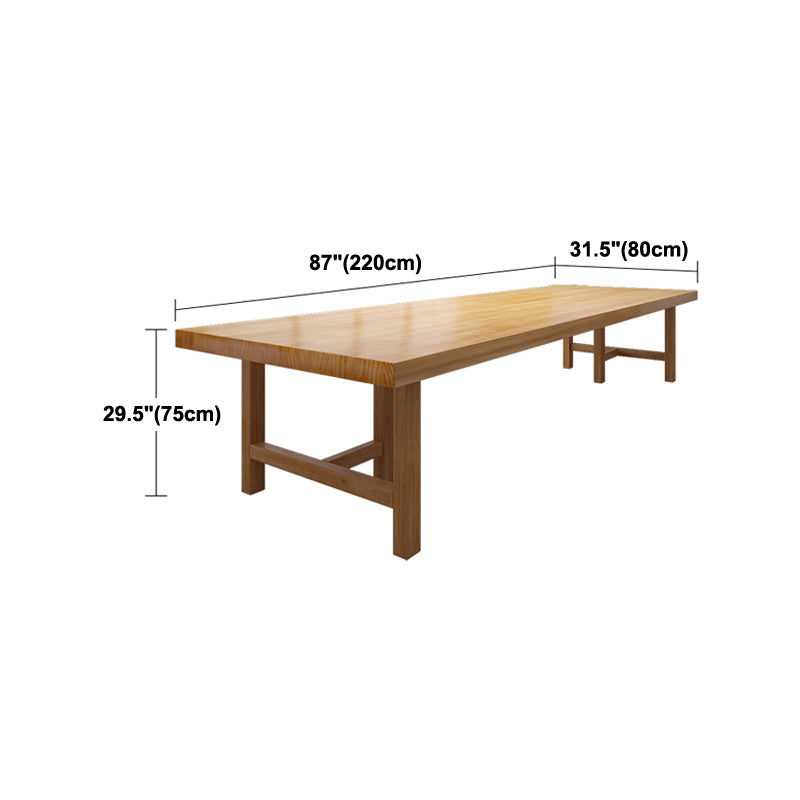 Solid Wood Meeting Table Simplicity Fixed Writing Table for Home Office Clearhalo 'furn' 'furn_office_desk' 'Furniture' 'Office Desks' 'Office Furniture' 'office_desk' 5509944