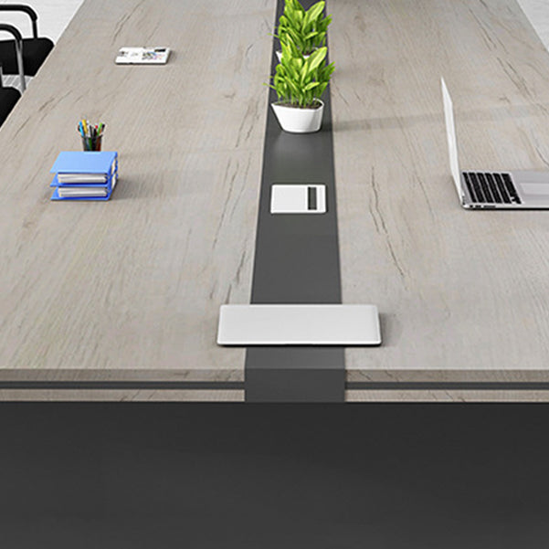 Industrial Style Home Writing Desk Office Conference Artificial Wood Table Clearhalo 'furn' 'furn_office_desk' 'Furniture' 'Office Desks' 'Office Furniture' 'office_desk' 5509952