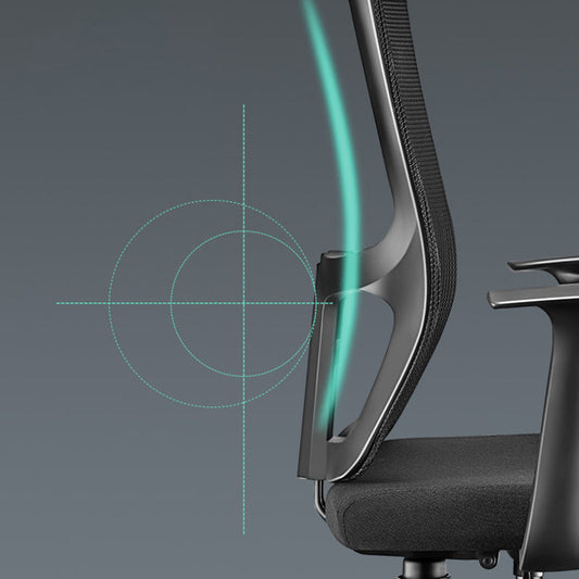 Ergonomic Mesh Desk Chair Mid Back Arms Chair with Swivel Casters Clearhalo 'furn' 'furn_office_chair' 'Furniture' 'Office Chairs' 'Office Furniture' 'office_chair' 5510076