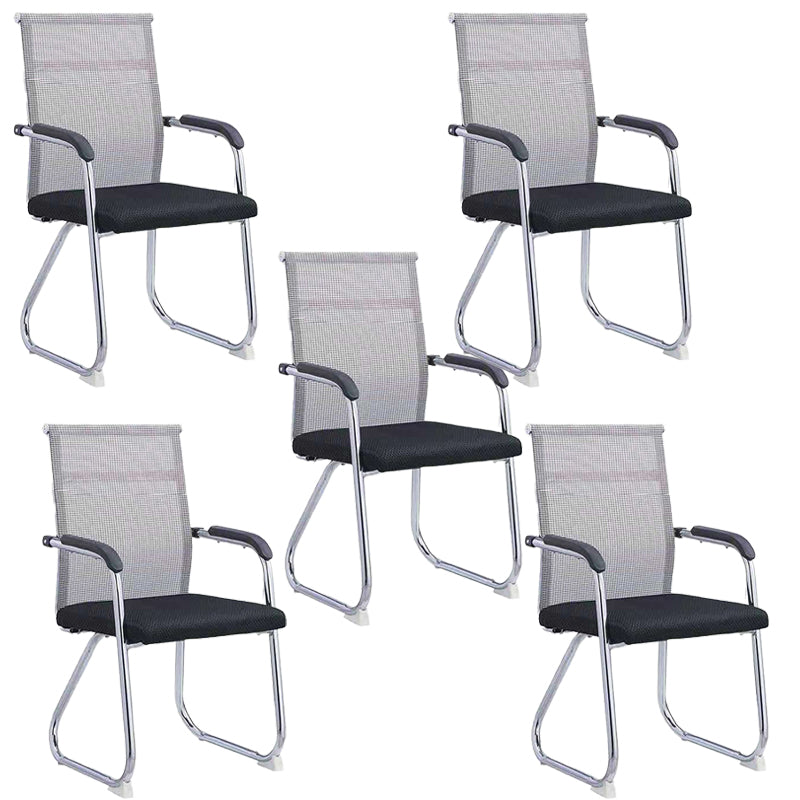 Schreibtischstuhl in Schwarz, Grau und Beige, moderner Bürostuhl mit mittlerer/hoher Rückenlehne