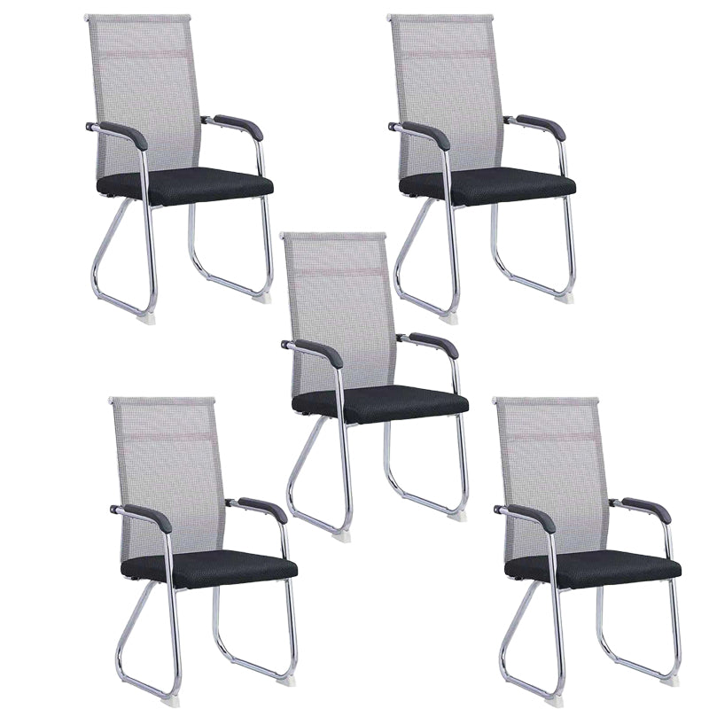 Schreibtischstuhl in Schwarz, Grau und Beige, moderner Bürostuhl mit mittlerer/hoher Rückenlehne