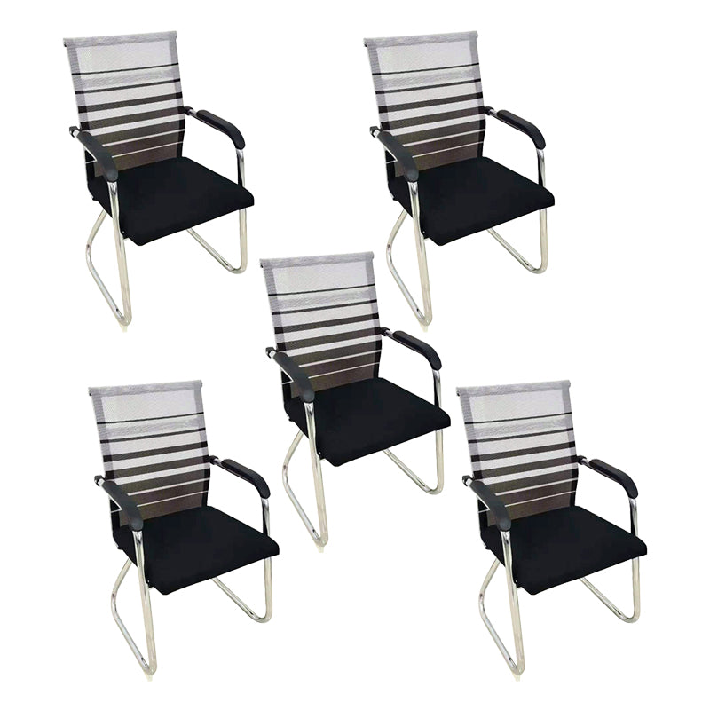 Schreibtischstuhl in Schwarz, Grau und Beige, moderner Bürostuhl mit mittlerer/hoher Rückenlehne