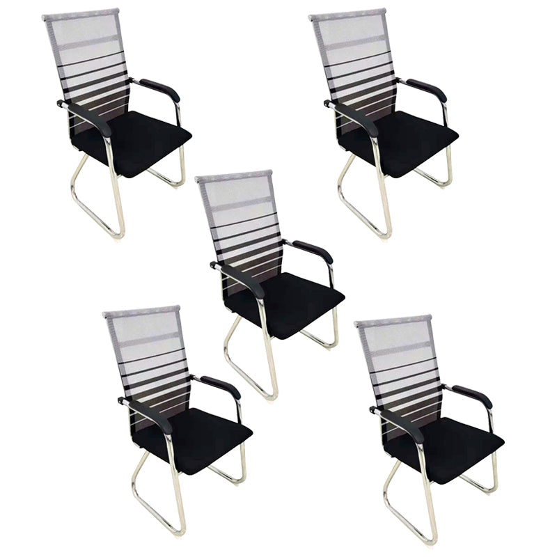 Schreibtischstuhl in Schwarz, Grau und Beige, moderner Bürostuhl mit mittlerer/hoher Rückenlehne