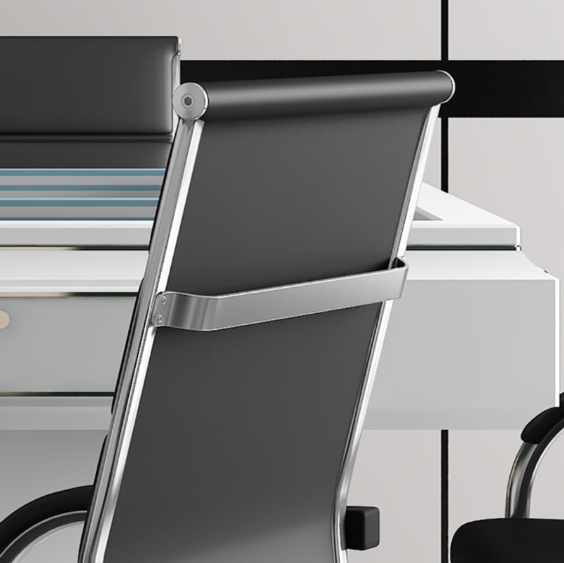 Modern Black and Cray Desk -stoel met Mid Back Home Bureau -stoel