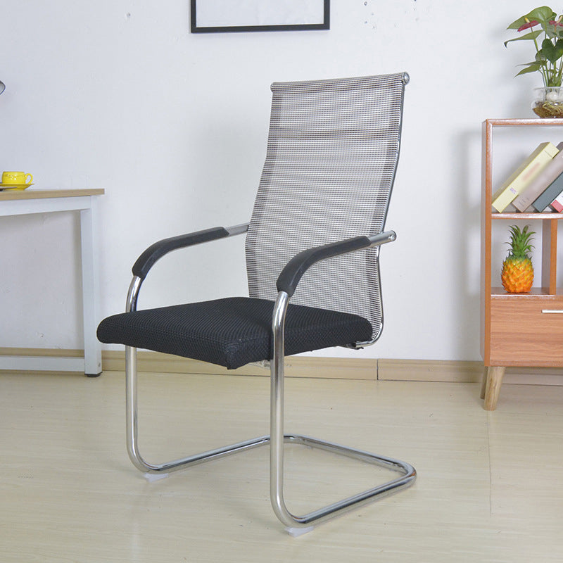 Modern Black Steel Desk Chair with Mid Back and High Back Home Office Chair Clearhalo 'furn' 'furn_office_chair' 'Furniture' 'Office Chairs' 'Office Furniture' 'office_chair' 5510304