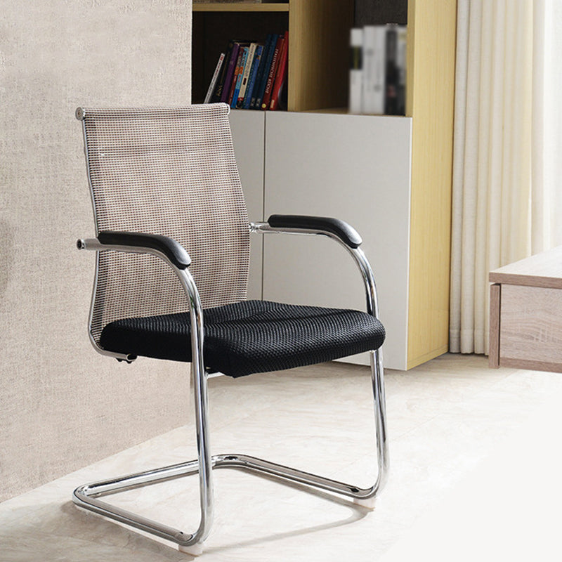 Modern Black Steel Desk Chair with Mid Back and High Back Home Office Chair Clearhalo 'furn' 'furn_office_chair' 'Furniture' 'Office Chairs' 'Office Furniture' 'office_chair' 5510306