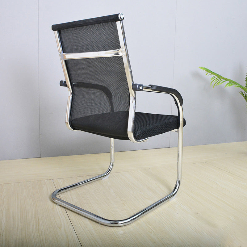 Modern Black Steel Desk Chair with Mid Back and High Back Home Office Chair Clearhalo 'furn' 'furn_office_chair' 'Furniture' 'Office Chairs' 'Office Furniture' 'office_chair' 5510308