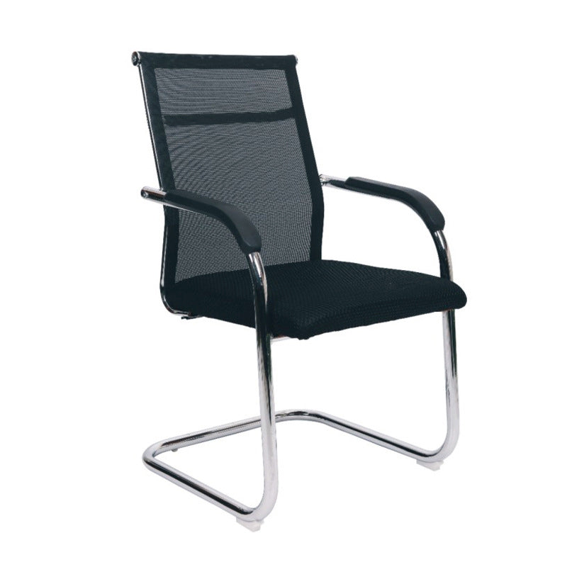 Modern Black Steel Desk Chair with Mid Back and High Back Home Office Chair Clearhalo 'furn' 'furn_office_chair' 'Furniture' 'Office Chairs' 'Office Furniture' 'office_chair' 5510310