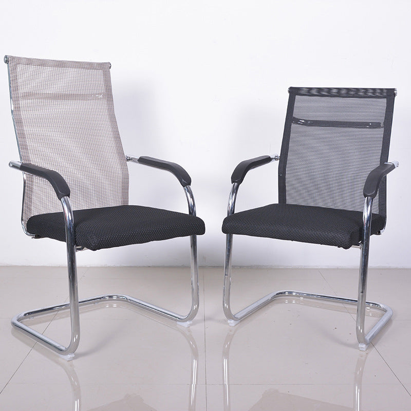 Modern Black Steel Desk Chair with Mid Back and High Back Home Office Chair Clearhalo 'furn' 'furn_office_chair' 'Furniture' 'Office Chairs' 'Office Furniture' 'office_chair' 5510320