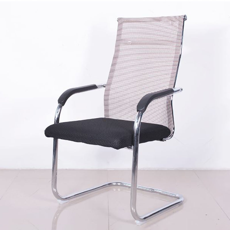 Modern Black Steel Desk Chair with Mid Back and High Back Home Office Chair Clearhalo 'furn' 'furn_office_chair' 'Furniture' 'Office Chairs' 'Office Furniture' 'office_chair' 5510324