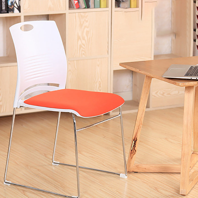 Low Back Office Chair Plastic/Fabric Upholstery Task Chair with Stainless Steel Legs Clearhalo 'furn' 'furn_office_chair' 'Furniture' 'Office Chairs' 'Office Furniture' 'office_chair' 5510336