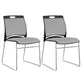 Low Back Office Chair Plastic/Fabric Upholstery Task Chair with Stainless Steel Legs Smoke Gray 2 Piece Set Clearhalo 'furn' 'furn_office_chair' 'Furniture' 'Office Chairs' 'Office Furniture' 'office_chair' 5510345