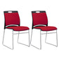 Low Back Office Chair Plastic/Fabric Upholstery Task Chair with Stainless Steel Legs Dark Red 2 Piece Set Clearhalo 'furn' 'furn_office_chair' 'Furniture' 'Office Chairs' 'Office Furniture' 'office_chair' 5510348