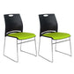 Low Back Office Chair Plastic/Fabric Upholstery Task Chair with Stainless Steel Legs Black Green 2 Piece Set Clearhalo 'furn' 'furn_office_chair' 'Furniture' 'Office Chairs' 'Office Furniture' 'office_chair' 5510358