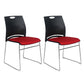 Low Back Office Chair Plastic/Fabric Upholstery Task Chair with Stainless Steel Legs Black-Red 2 Piece Set Clearhalo 'furn' 'furn_office_chair' 'Furniture' 'Office Chairs' 'Office Furniture' 'office_chair' 5510359
