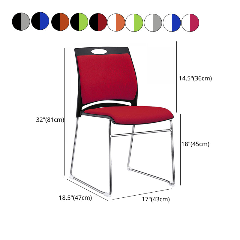Low Back Office Chair Plastic/Fabric Upholstery Task Chair with Stainless Steel Legs Clearhalo 'furn' 'furn_office_chair' 'Furniture' 'Office Chairs' 'Office Furniture' 'office_chair' 5510423